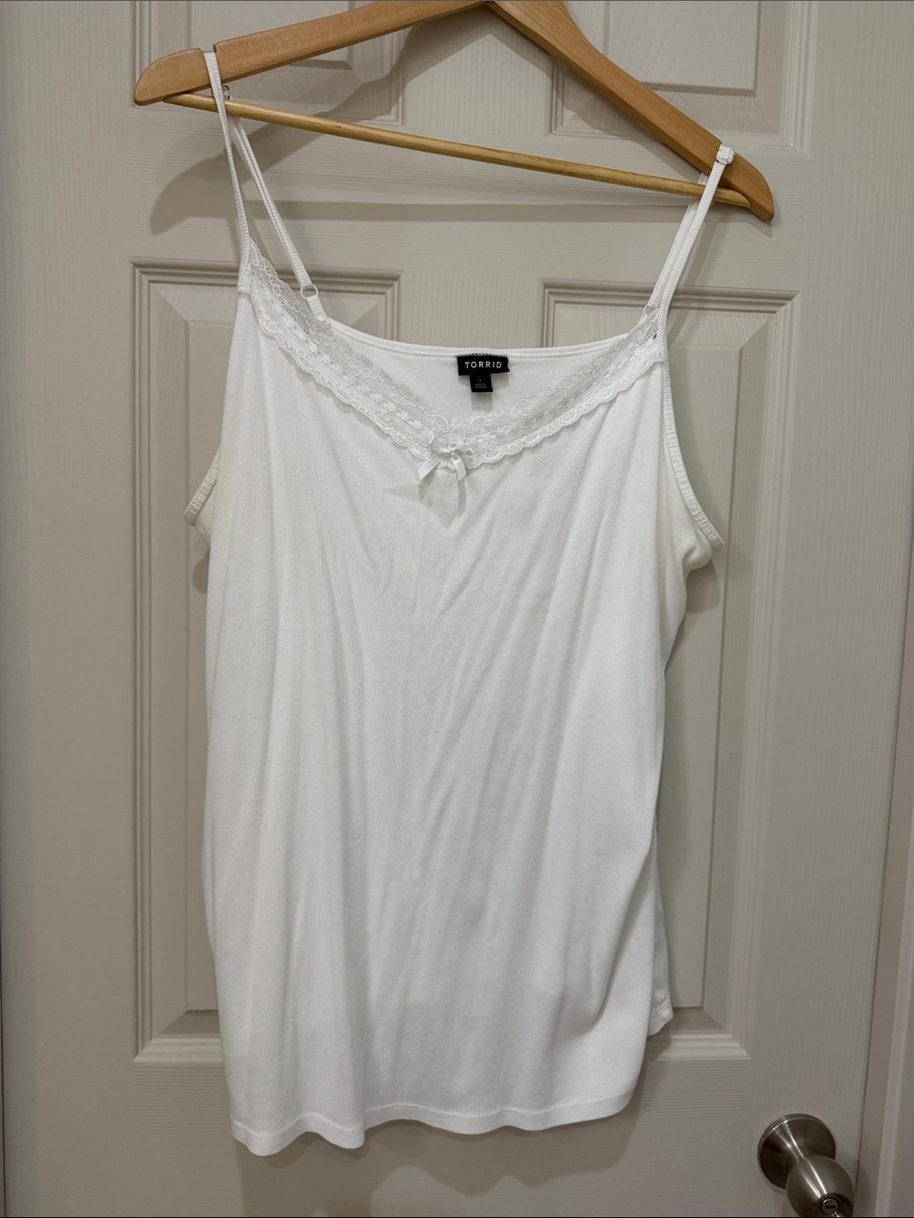 torrid White Lace-Trim Cami